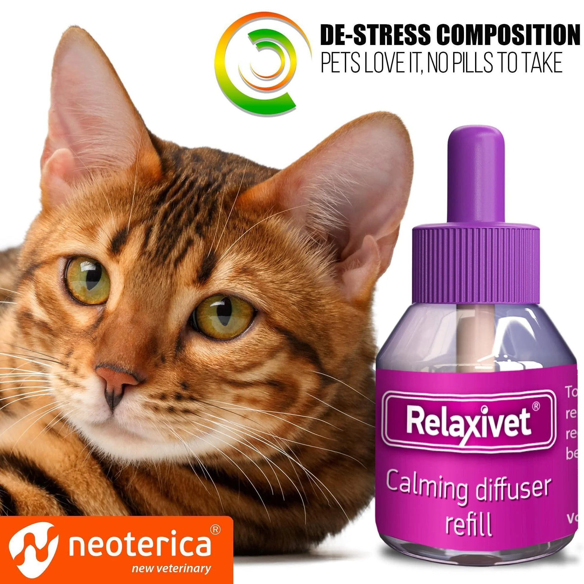 Calming Cat Diffuser Refill anti Anxiety Pet Feline Calm Pheromones 6 Pack